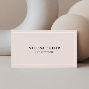 Esthetician Wellness Spa Minimalist Beige Business Card