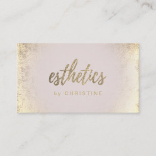 esthetics FAUX glitter Business Card