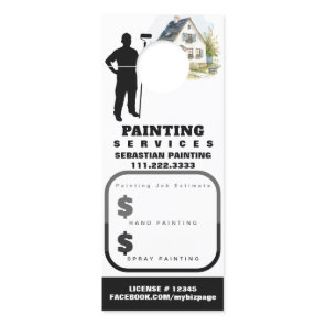 *~* Estimate Quote House Exterior QR Painting Door Hanger