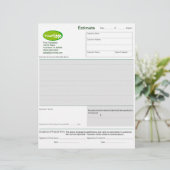 Estimate / Quote / Job Proposal Forms (Standing Front)