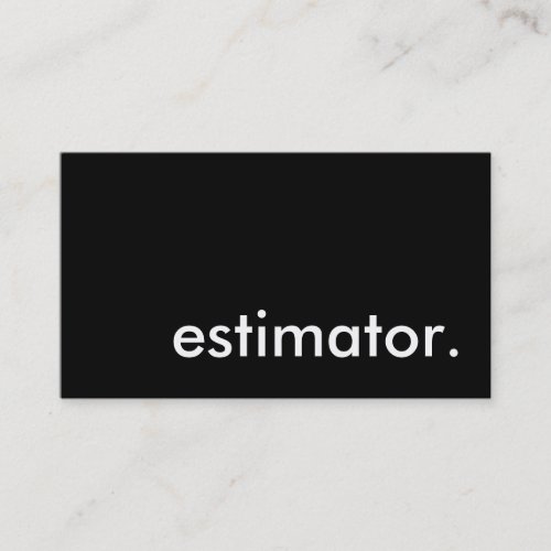 estimator business card