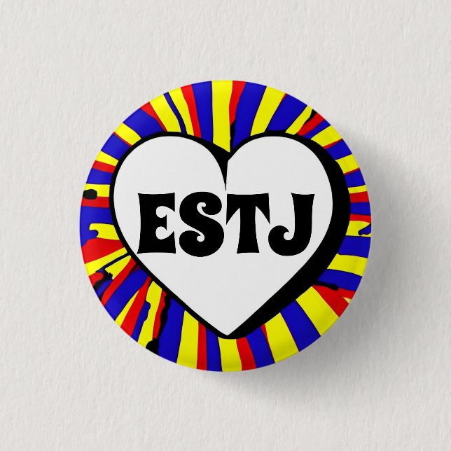 ESTJ MBTI 3 Cm Round Badge Button (Front)