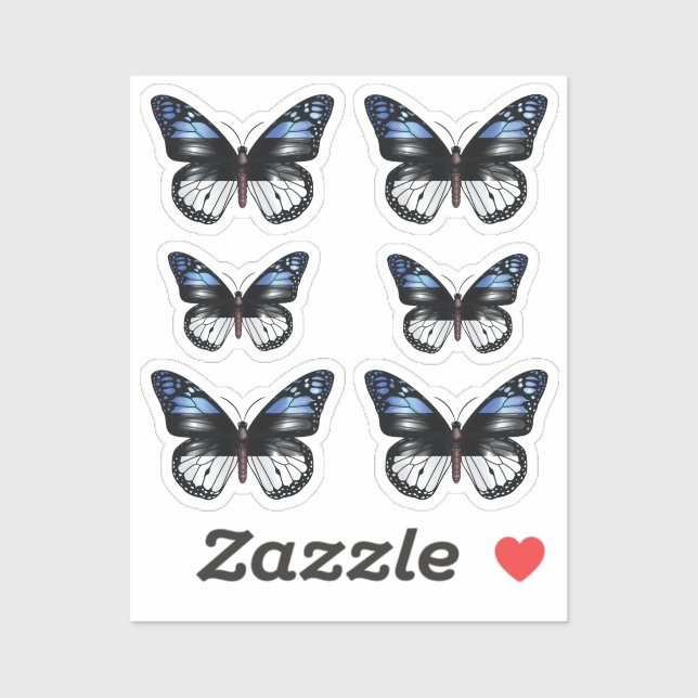 Estonia butterfly monarch flag sticker (Sheet)