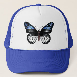 Estonia butterfly monarch flag trucker hat