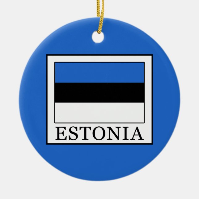 Estonia Ceramic Ornament (Front)