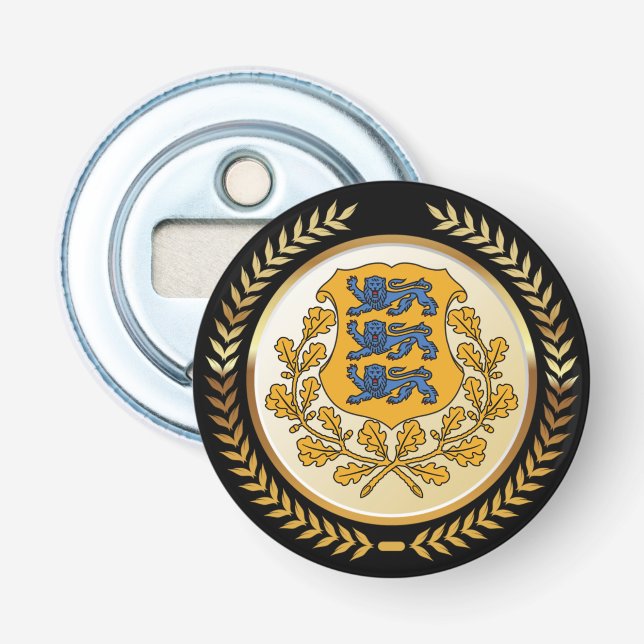 Estonia Coat of Arms Bottle Opener (Front)
