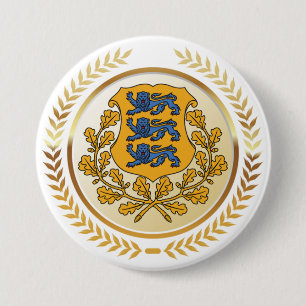 Estonia Coat of Arms Button