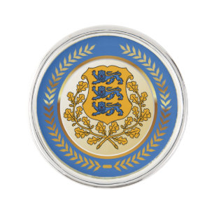Estonia Coat of Arms Lapel Pin