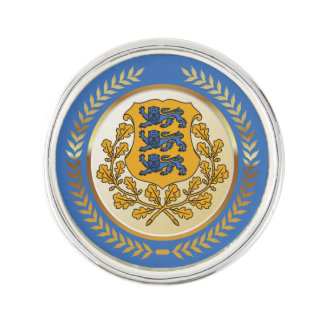 Estonia Coat of Arms Lapel Pin