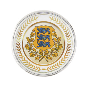 Estonia Coat of Arms Lapel Pin