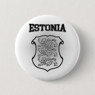 Estonia Coat of Arms Pinback Button