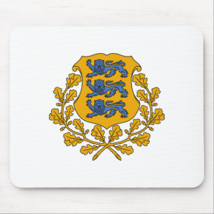 Estonia country coat arms symbol emblem flag mouse pad