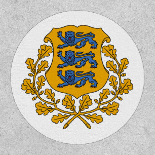 Estonia country coat arms symbol emblem flag patch