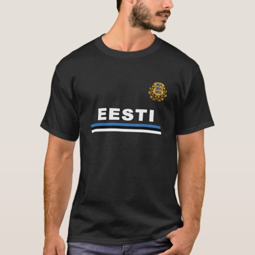 Estonia Eesti National Flag amp Coat of Arms T_Shirt