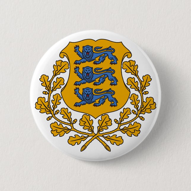 estonia emblem pinback button (Front)