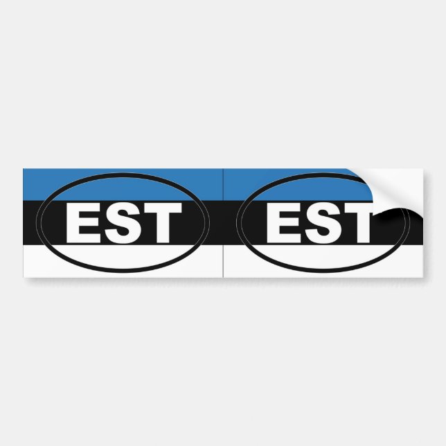 Estonia - EST - European oval Bumper Sticker (Front)