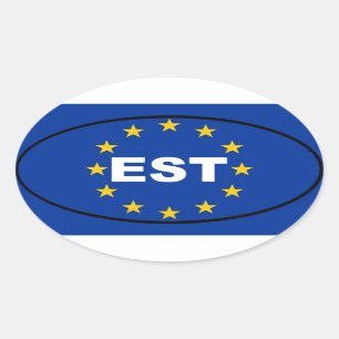 Estonia - EST - European Union Oval Sticker