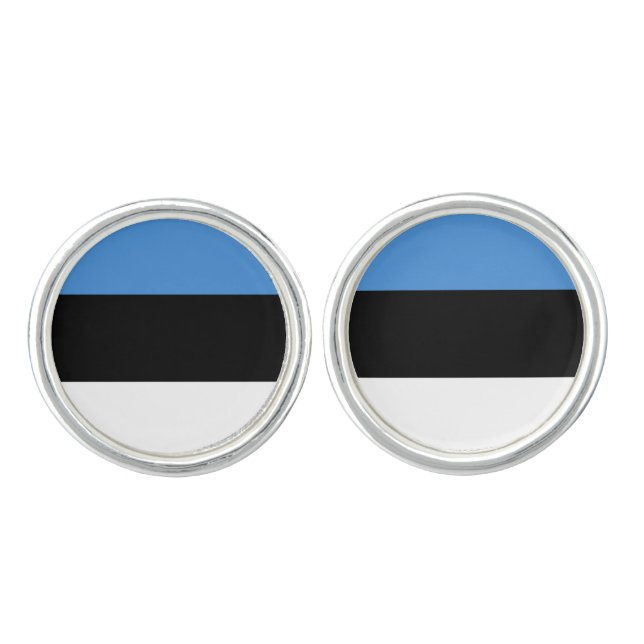 Estonia (Estonian) Flag Cufflinks (Front)
