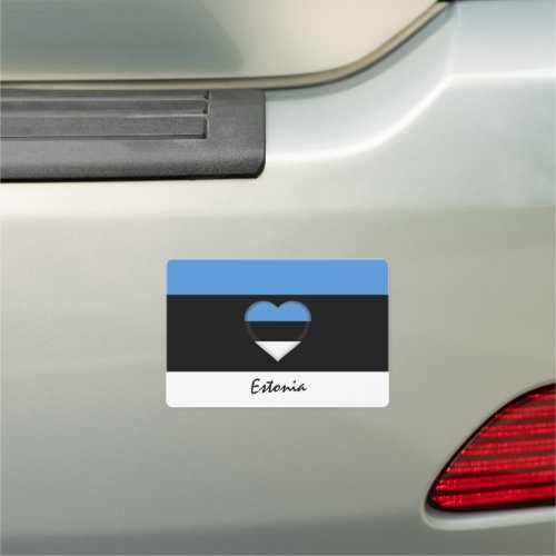 Estonia  Estonian Flag Heart car travel sticker Car Magnet
