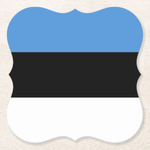 Estonia (Estonian) Flag Paper Coaster
