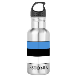 Estonia (Estonian) Flag Stainless Steel Water Bottle