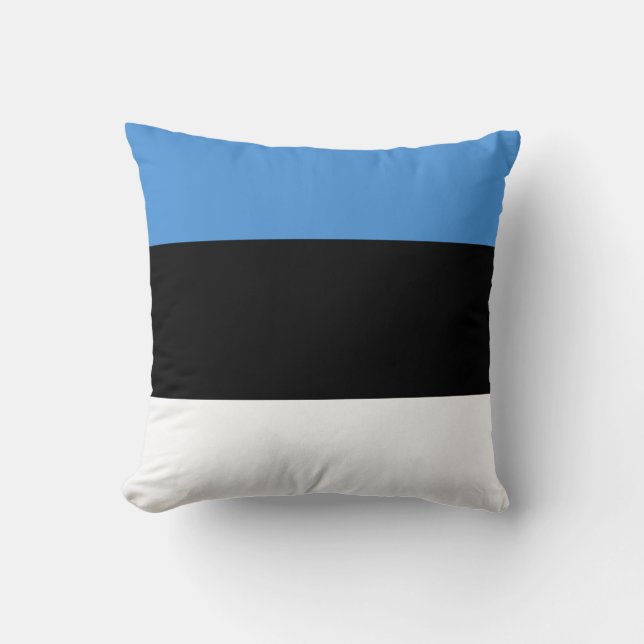 Estonia (Estonian) Flag Throw Pillow (Front)
