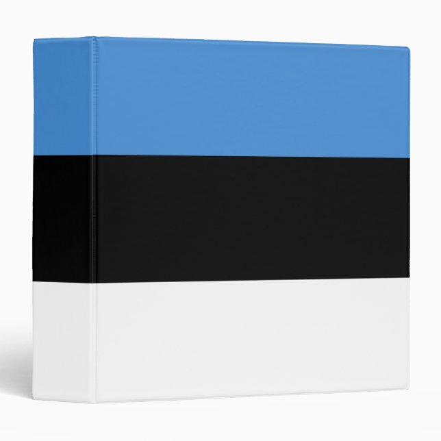 Estonia Flag 3 Ring Binder (Front/Spine)