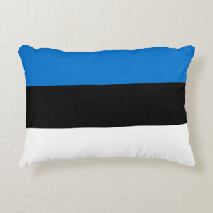 Estonia flag accent pillow