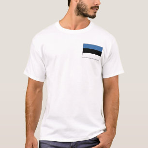 Estonia Flag and Map T-Shirt