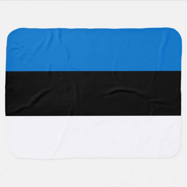 Estonia Flag Baby Blanket (Horizontal)