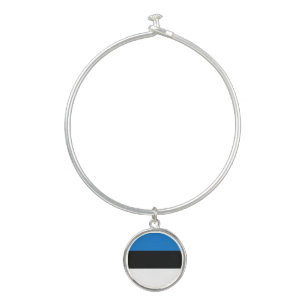 Estonia Flag Bangle Bracelet