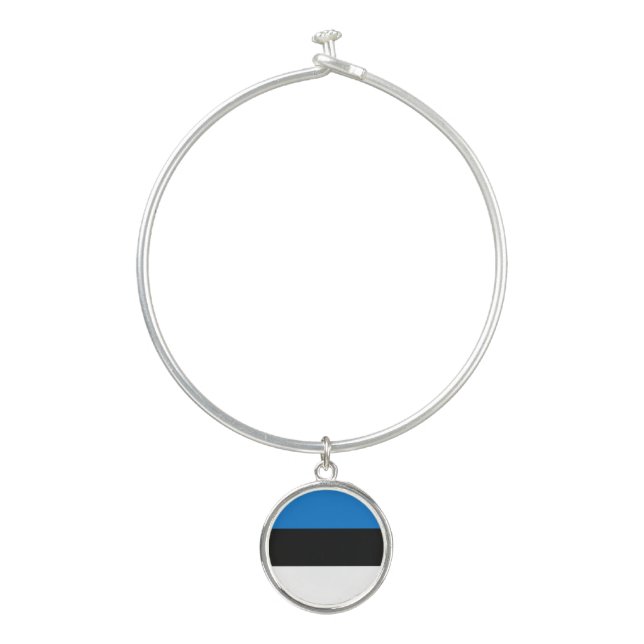 Estonia Flag Bangle Bracelet (Front)