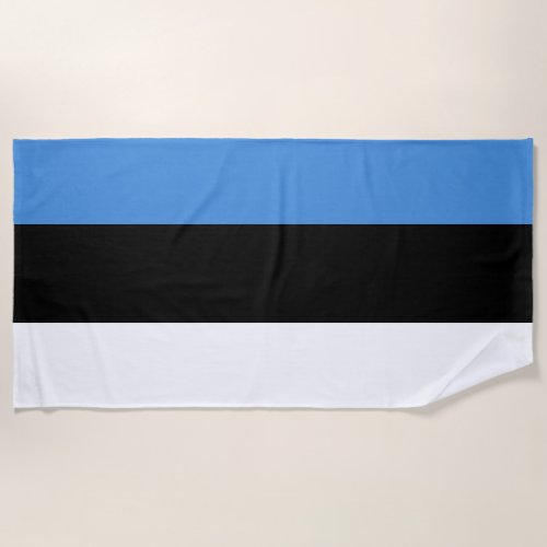 Estonia Flag Beach Towel