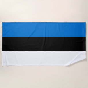 Estonia Flag Beach Towel