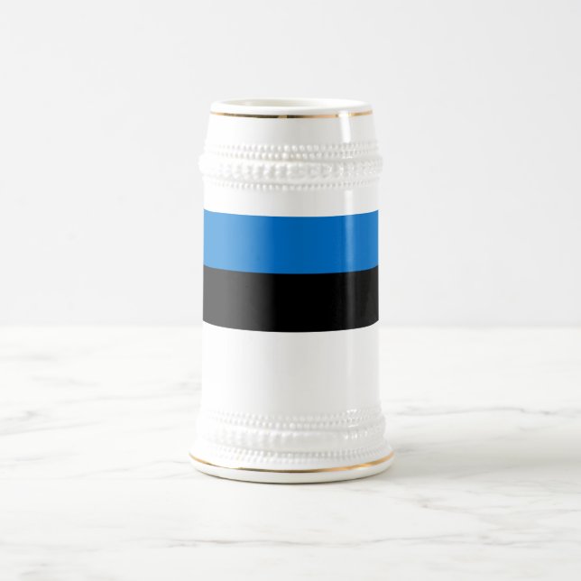 Estonia Flag Beer Stein (Center)