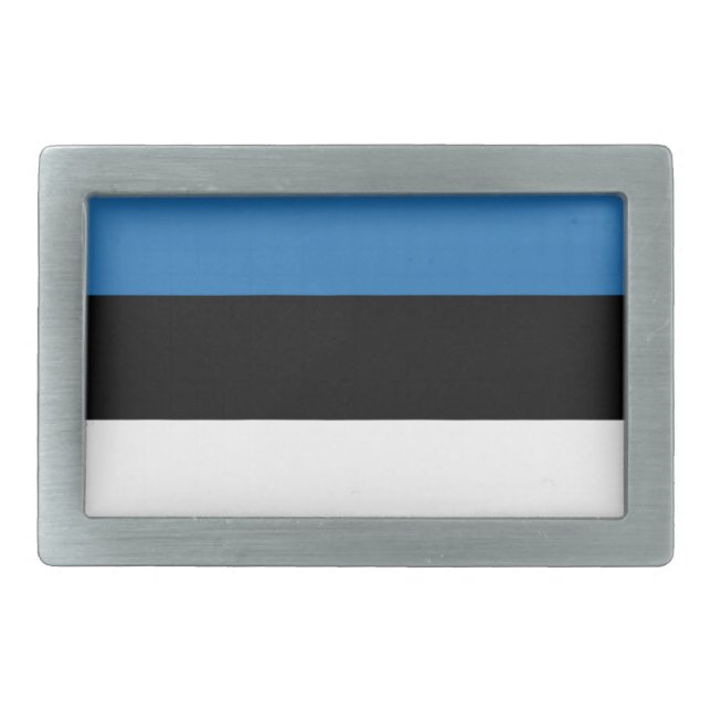Estonia Flag Belt Buckle (Front)
