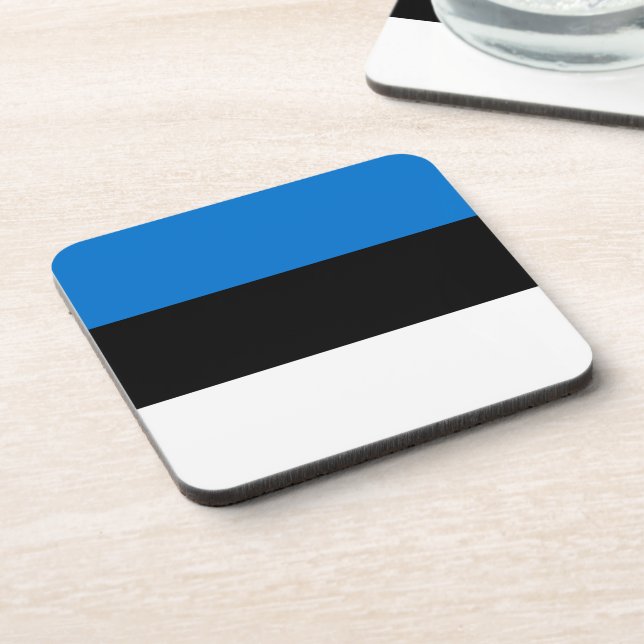 Estonia flag beverage coaster (Left Side)