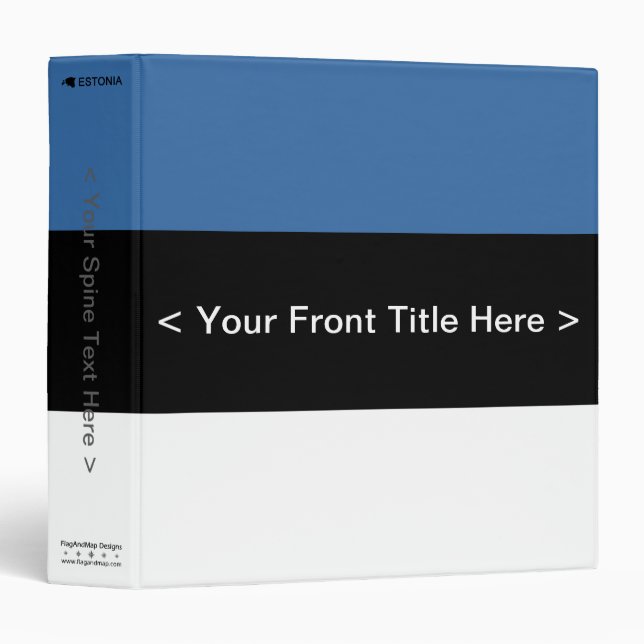Estonia Flag Binder (Front/Spine)