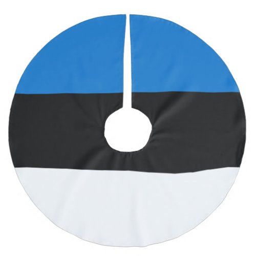 Estonia flag brushed polyester tree skirt