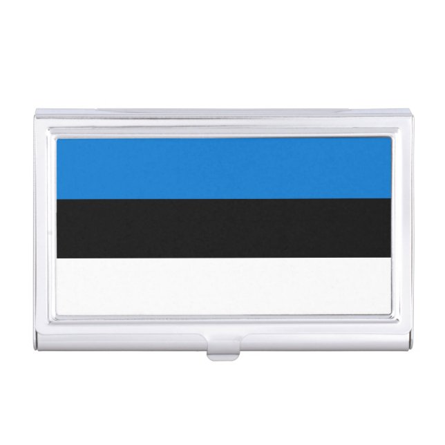 Estonia Flag Business Card Case (Front)