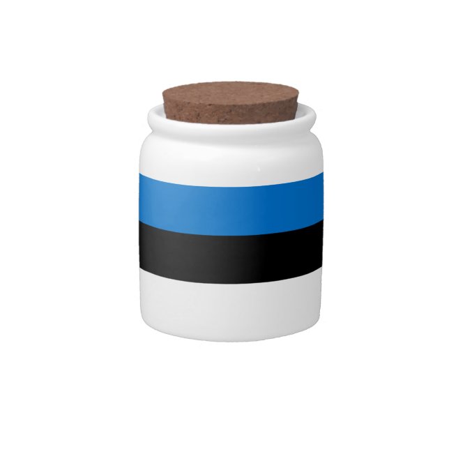 Estonia Flag Candy Jar (Front)