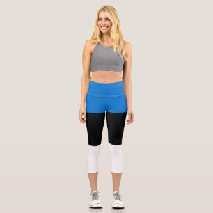 Estonia flag capri leggings