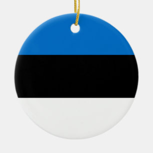 Estonia flag ceramic ornament