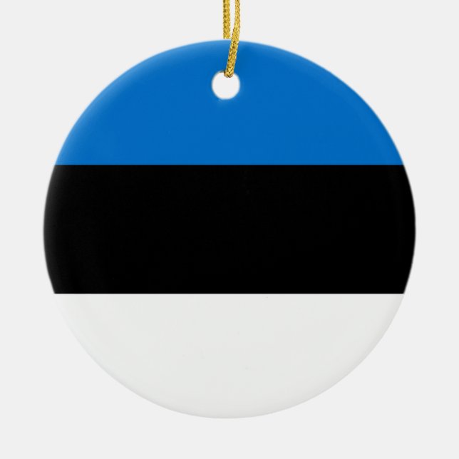 Estonia flag ceramic ornament (Front)