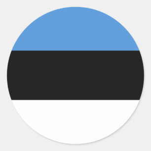 Estonia Flag Classic Round Sticker