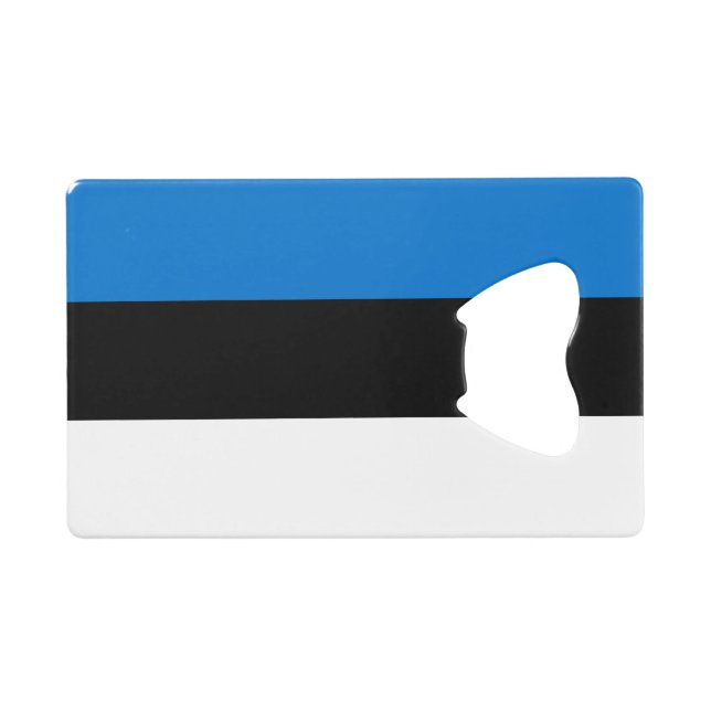 Estonia Flag Credit Card Bottle Opener (Front (Horizontal))