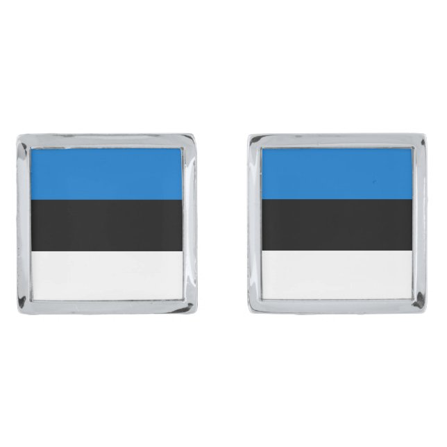 Estonia flag cufflinks (Front)