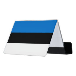 Estonia flag desk business card holder