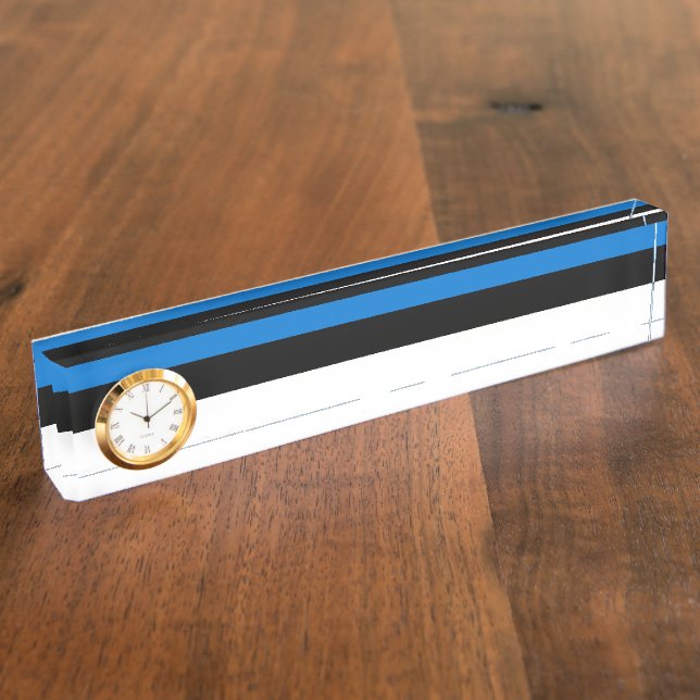 Estonia flag desk name plate (Side)