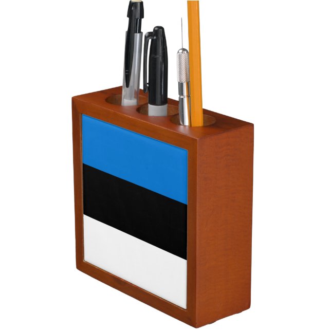 Estonia Flag Desk Organizer (In Situ)